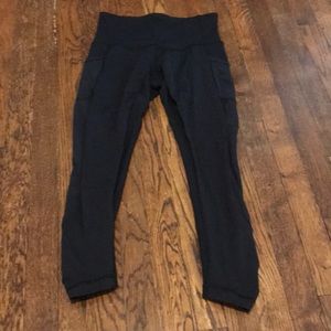 High rise Black Mesh Lululemon Pants